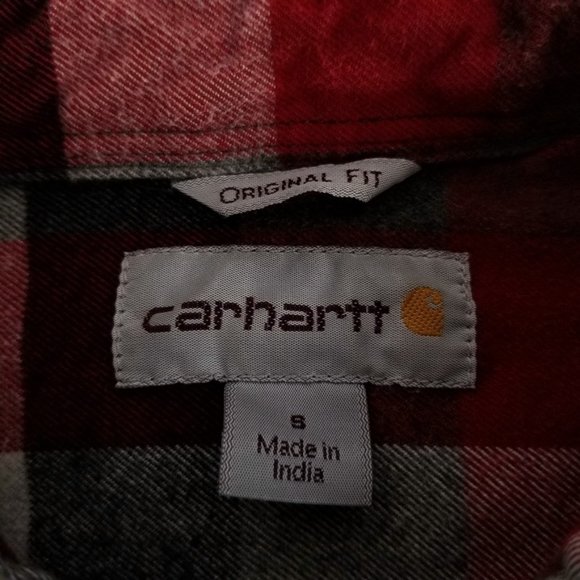 Carhartt Hubbard Original Fit Plaid Button Down Shirt S - Picture 5 of 8